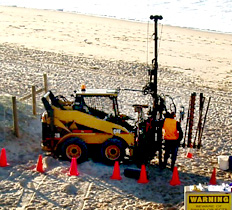 Taking a soil sample